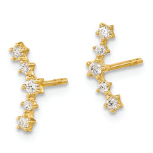 Load image into Gallery viewer, 14K Polished Fancy CZ Post Earrings
