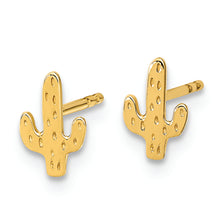 Load image into Gallery viewer, 14K Polished Cactus Post Earrings

