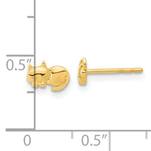 Load image into Gallery viewer, 14K Polished Cat Post Earrings
